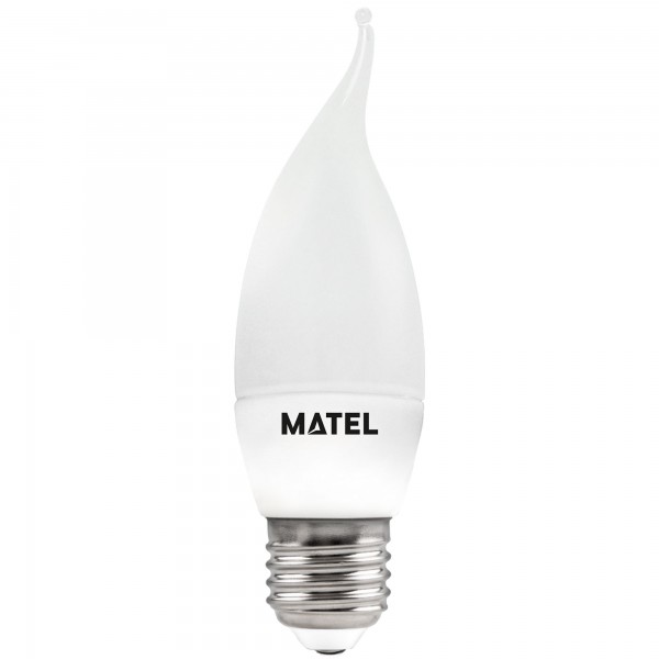 Bomb.led vela flama e27 8w.neutra (caja de 12 unidades)