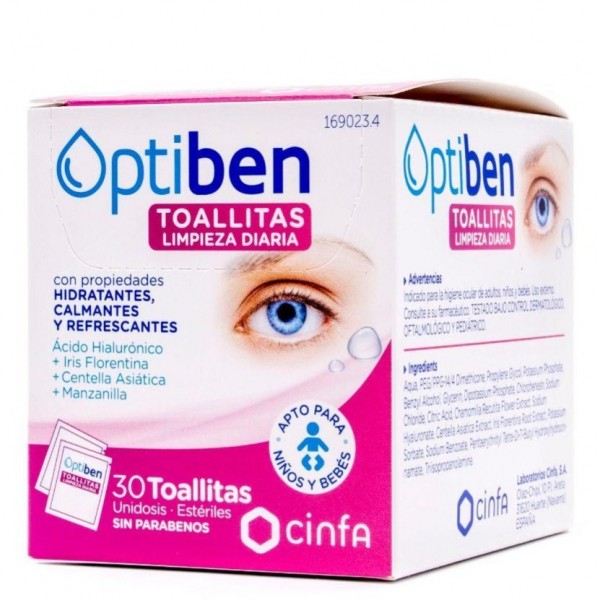 Optiben Toallitas Limpieza Ocular 30 Uds