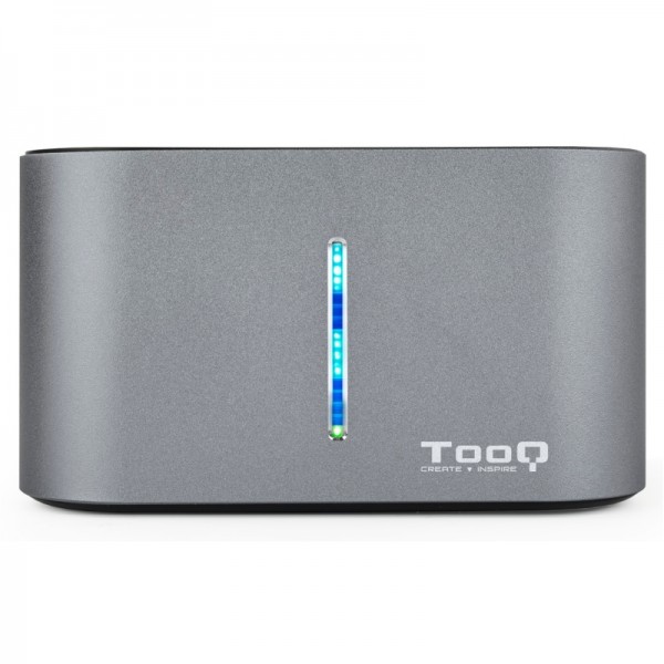 Tooq tqds-805g dock station doble bahía hdd gris