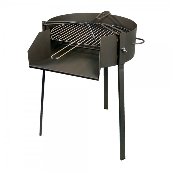 Barbacoa redonda con soporte para paella ø60cm imex el zorro