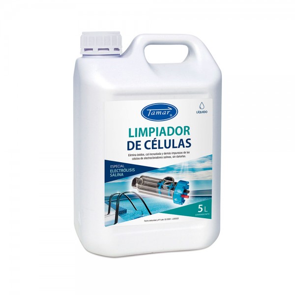 Limpiador células para piscinas salinas, garrafa 5 l (pack 4 unidades)
