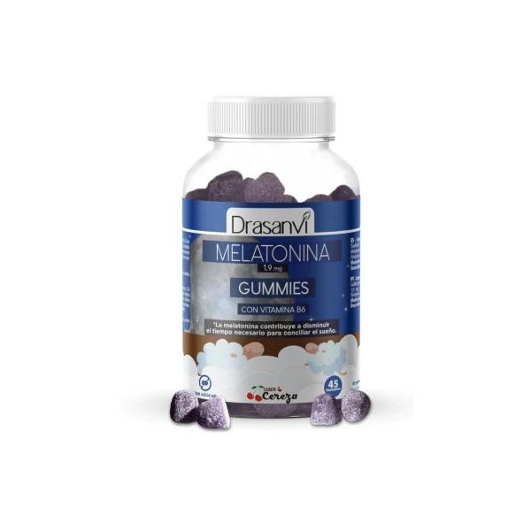 Melatonina 1,9 Mg + Vitamina B6 Cereza 45 Gominolas Drasanvi