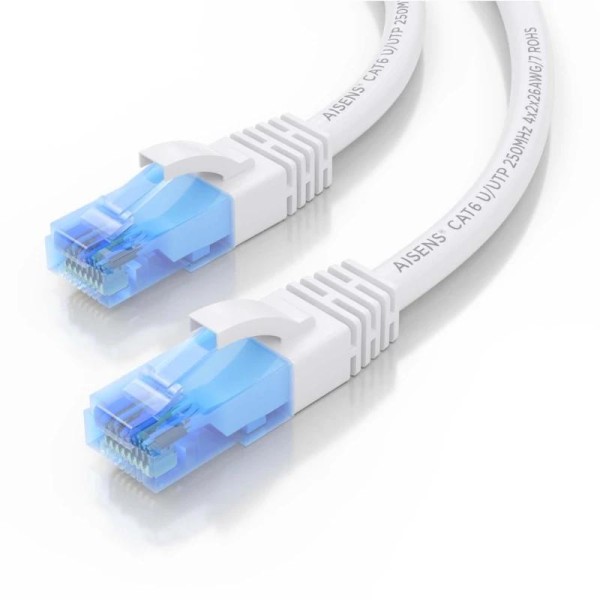 Aisens cable rj45 cat.6 utp awg26 cca blanco 7.5m
