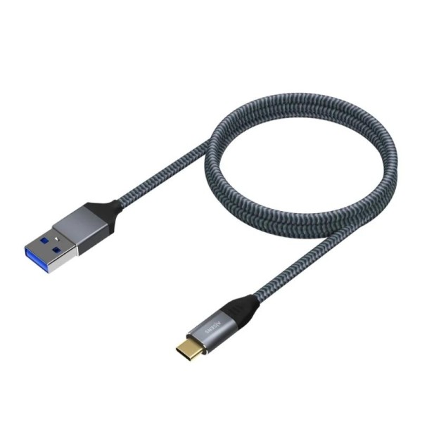 Aisens cable usb 3.1 gen2 alu 3a cm-am gris 2.0m