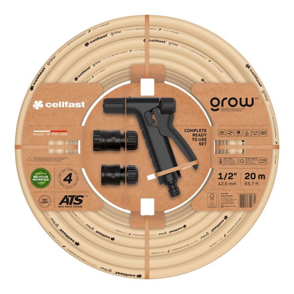 Kit manguera de jardín grow ø12,5 mm, ½ pulg, 20 m