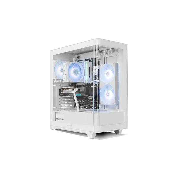 Nox semitorre hummer ether  cristal curvo blanco