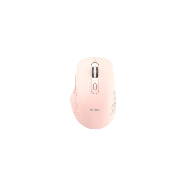 Nilox ratón dual wireless 1600dpi silen. rosa