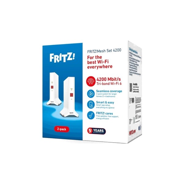 Fritz!repeater mesh set 4200 2-pk wifi6