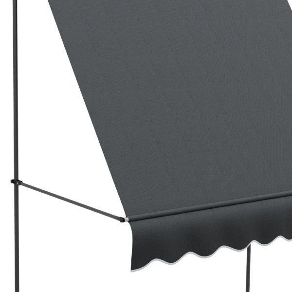 Toldo ajustable color gris 2,50 x 1,20 m